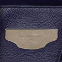 Balenciaga Mini Papier A4 Calfskin Leather Navy Blue Tote Bag
