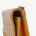 Chanel Orange Chocolate Bar East West Patent Leather Shoulder Bag