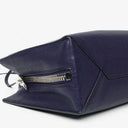 Balenciaga Mini Papier A4 Calfskin Leather Navy Blue Tote Bag
