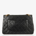 Chanel Vintage Classic Medium Double Flap Bag in Quilted Black Lambskin with 24-karat Gold-Plated Hardware