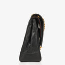 Chanel Vintage Classic Medium Double Flap Bag in Quilted Black Lambskin with 24-karat Gold-Plated Hardware