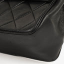 Chanel Vintage Classic Medium Double Flap Bag in Quilted Black Lambskin with 24-karat Gold-Plated Hardware