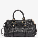 Miu Miu Black Vitello Satchel Bag