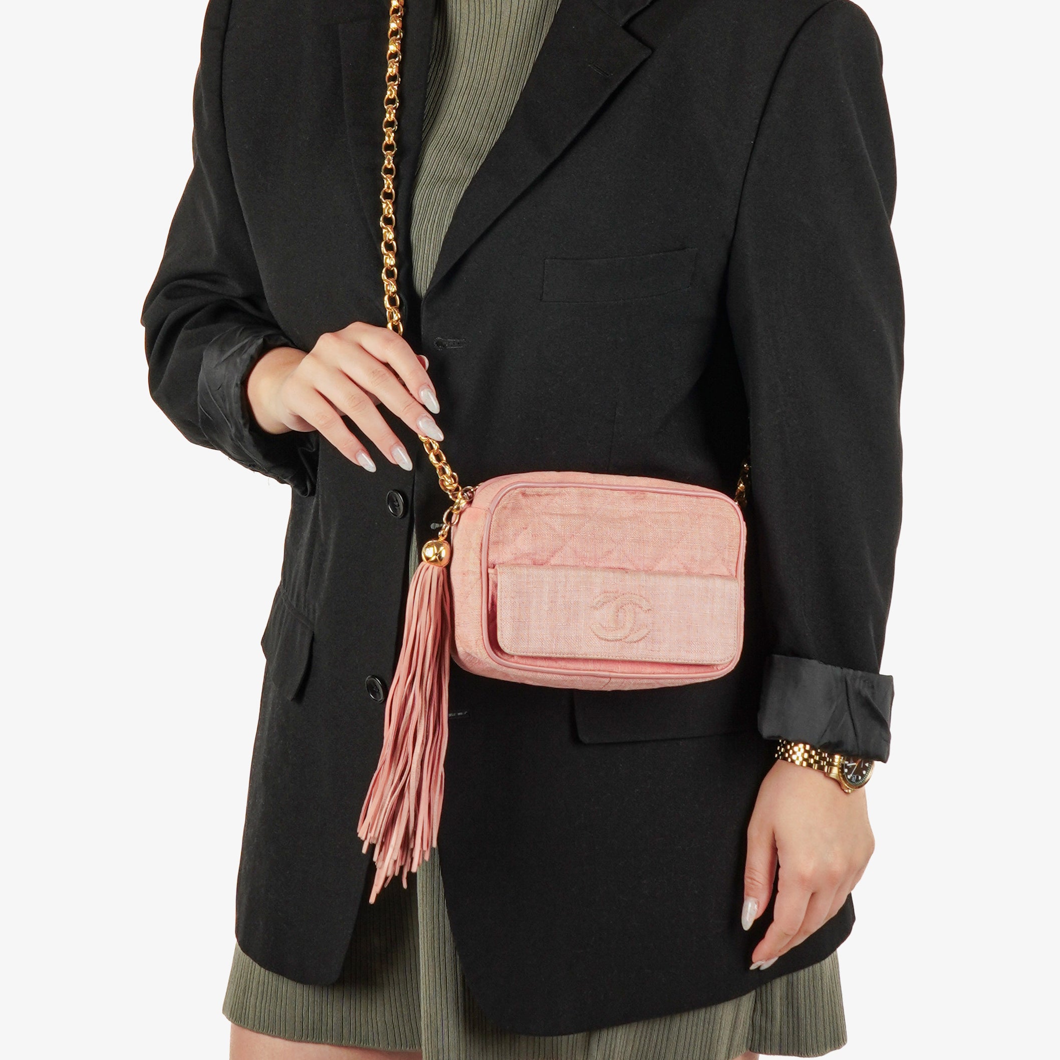 Chanel CC Mark Fringe Tassel Camera Bag