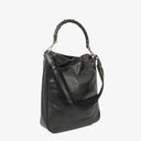 Gucci Bamboo Top Handle Black Lerahter Hobo Bag