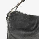 Gucci Bamboo Top Handle Black Lerahter Hobo Bag