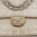 Chanel Beige East West Travel Line Chocolate Bar Flap Bag