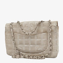 Chanel Beige East West Travel Line Chocolate Bar Flap Bag
