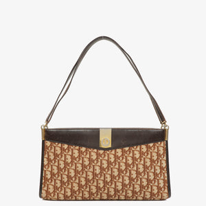 Christian Dior Burgundy Trotter Canvas Shoulder Bag