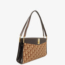 Christian Dior Burgundy Trotter Canvas Shoulder Bag