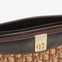 Christian Dior Burgundy Trotter Canvas Shoulder Bag