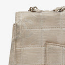 Chanel Beige East West Travel Line Chocolate Bar Flap Bag