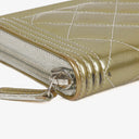 Chanel Quilted Patent Leather Boy Zip Wallet