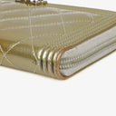 Chanel Quilted Patent Leather Boy Zip Wallet
