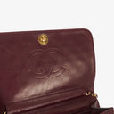 Chanel Classic Full Flap Bag Burgundy Quilted Lambskin