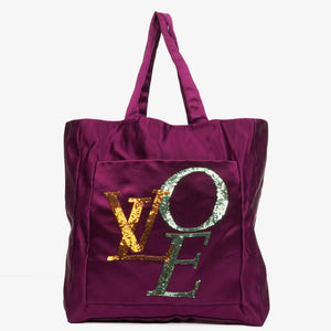 Louis Vuitton Limited Edition Violet Satin That's Love Tote Bag