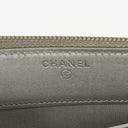Chanel Quilted Patent Leather Boy Zip Wallet