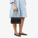 Chanel Vintage Classic Medium Double Flap Bag in Quilted Black Lambskin with 24-karat Gold-Plated Hardware