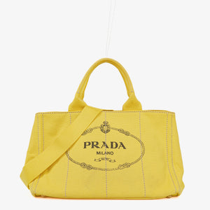 Prada Canapa Logo Girasole Canvas Tote Bag&nbsp;