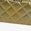 Chanel Quilted Patent Leather Boy Zip Wallet