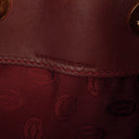 Cartier Must De Cartier Burgundy Leather Bag