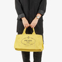 Prada Canapa Logo Girasole Canvas Tote Bag&nbsp;