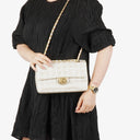 Chanel East West Travel Line Chocolate Bar Flap Bag