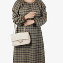 Chanel Beige East West Travel Line Chocolate Bar Flap Bag