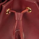 Cartier Must De Cartier Burgundy Leather Bag