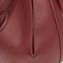 Cartier Must De Cartier Burgundy Leather Bag