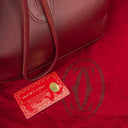 Cartier Must De Cartier Burgundy Leather Bag
