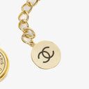 Chanel Gold Chain And Black Leather Coin Belt