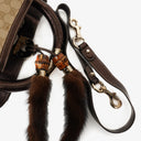 Gucci Monogram Canvas Mink Indy Top Handle Bag