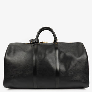 Louis Vuitton Keepall 50 Black EPI Leather Travel Bag