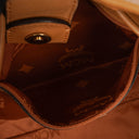 MCM Cognac Visetos Drawstring Tote Bag