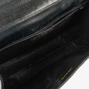 Chanel CC Black Patent Leather Multi Chain Shoulder Bag