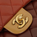 Chanel Medium Classic Double Flap Bag Brown Multicolor Quilted Lambskin With Aged Gold-Tone Hardware