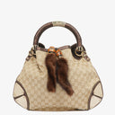Gucci Monogram Canvas Mink Indy Top Handle Bag