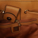 MCM Cognac Visetos Drawstring Tote Bag
