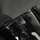 Chanel CC Black Patent Leather Multi Chain Shoulder Bag