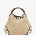 Gucci Monogram Canvas Mink Indy Top Handle Bag