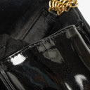 Chanel CC Black Patent Leather Multi Chain Shoulder Bag