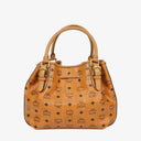 MCM Cognac Visetos Drawstring Tote Bag