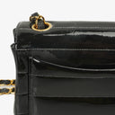 Chanel Mini Flap Square Bag in Black Horizontal Quilted Patent Leather with 24K Gold-Plated Hardware