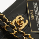 Chanel Mini Flap Square Bag in Black Horizontal Quilted Patent Leather with 24K Gold-Plated Hardware