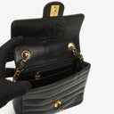 Chanel Mini Flap Square Bag in Black Horizontal Quilted Patent Leather with 24K Gold-Plated Hardware