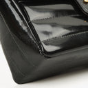 Chanel Mini Flap Square Bag in Black Horizontal Quilted Patent Leather with 24K Gold-Plated Hardware
