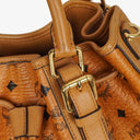 MCM Cognac Visetos Drawstring Tote Bag