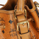 MCM Cognac Visetos Drawstring Tote Bag