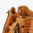 MCM Cognac Visetos Drawstring Tote Bag